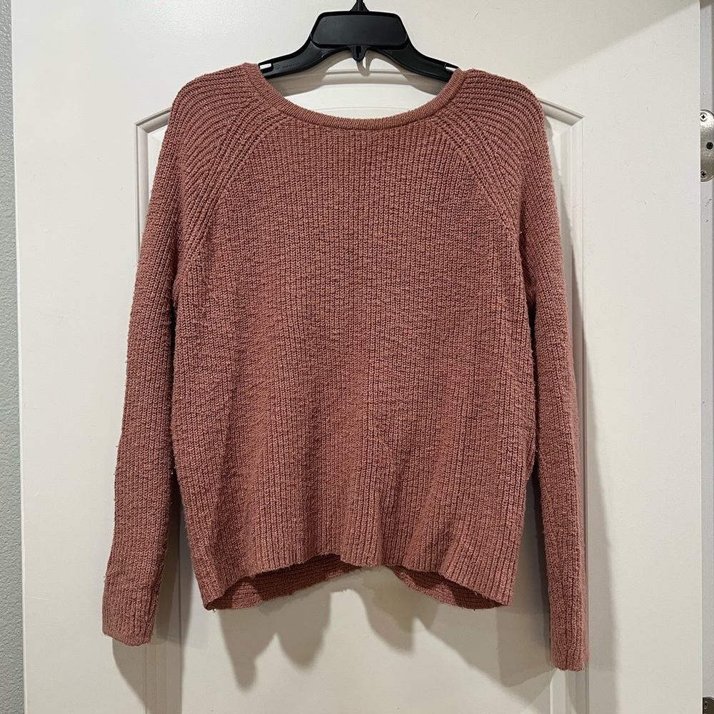 Aerie Dusty Rose Crew Neck Sweater